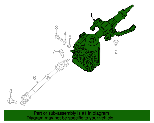 563102V951 Steering Column 20122015 Hyundai Veloster World OEM Parts Hyundai