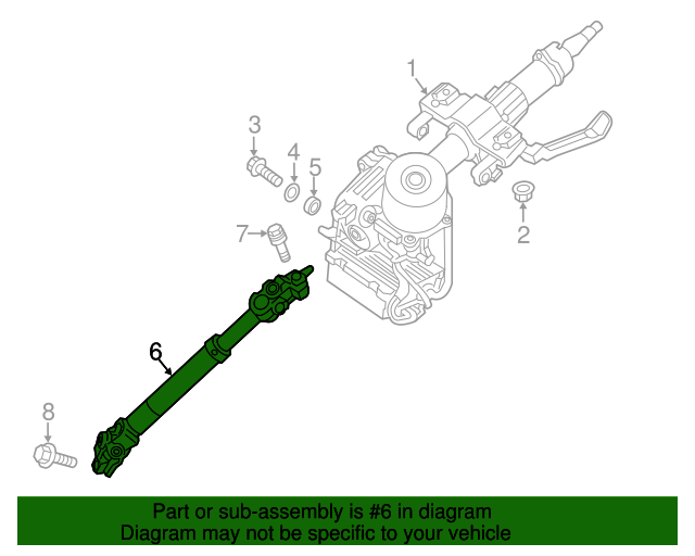 564002V001 Intermediate Shaft 20122017 Hyundai Veloster