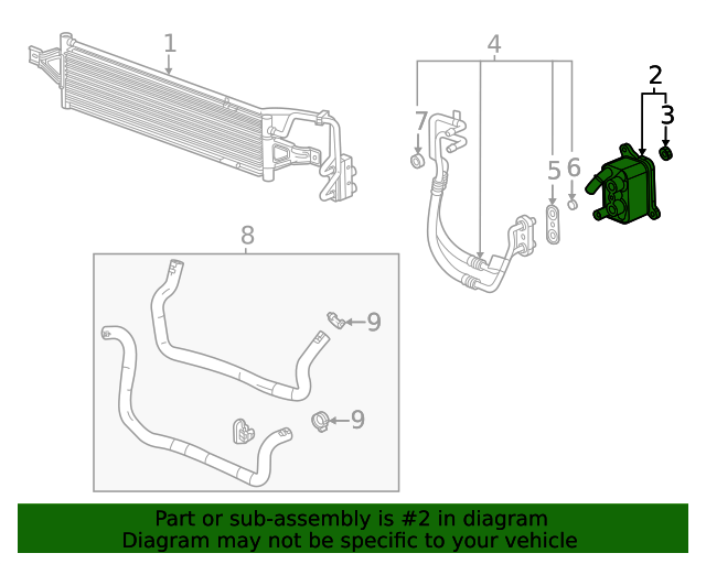 20202024 GM Automatic Transmission Fluid Cooling Heat Exchanger