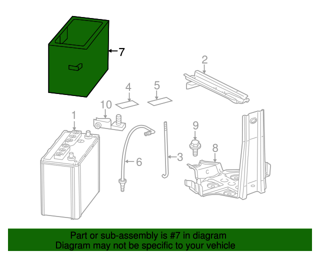 20112019 Toyota Highlander Battery Cover 2889931100 Toyota Parts Center