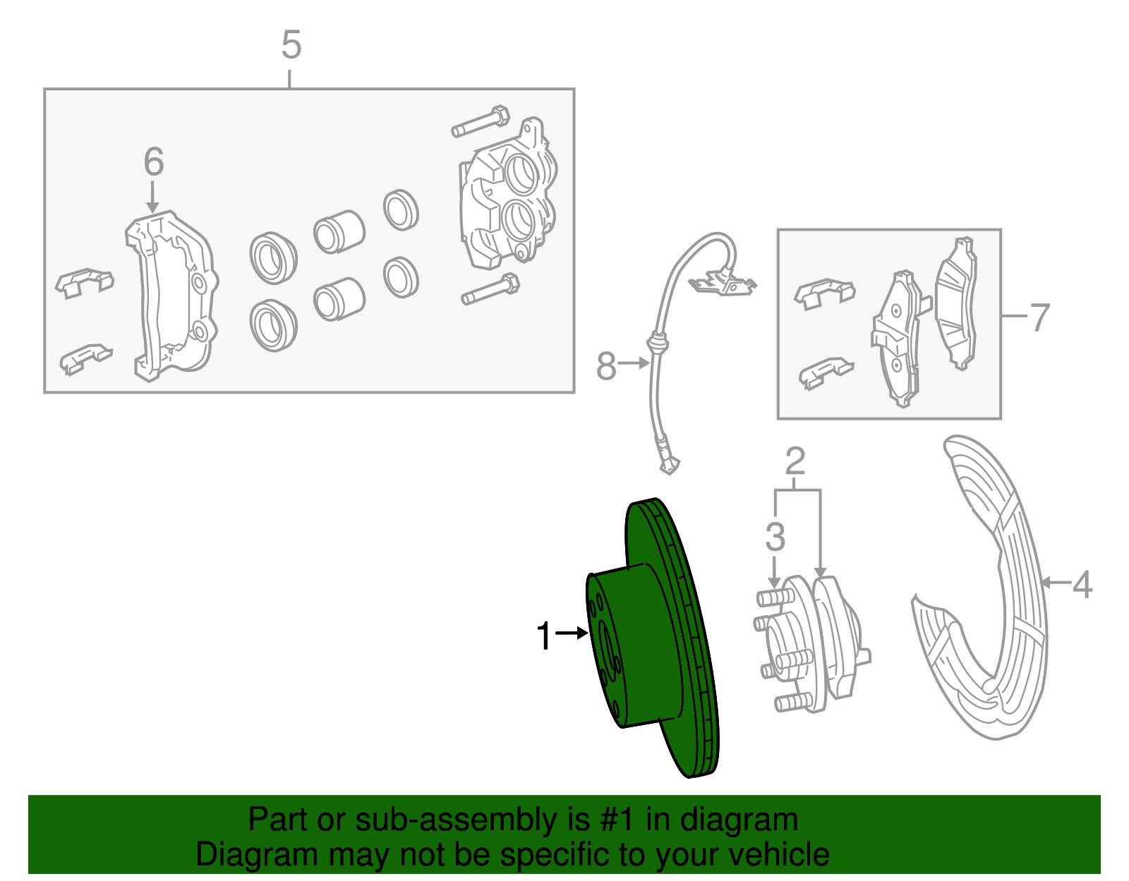 Front Disc Brake Rotor - Buick (92245928)