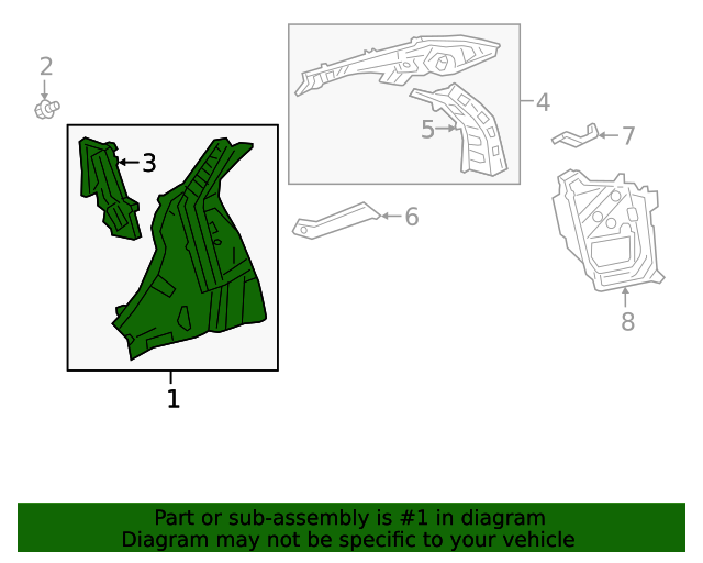 64330TJB315ZZ Wheelhouse, R Rear 20192021 Acura RDX Acura
