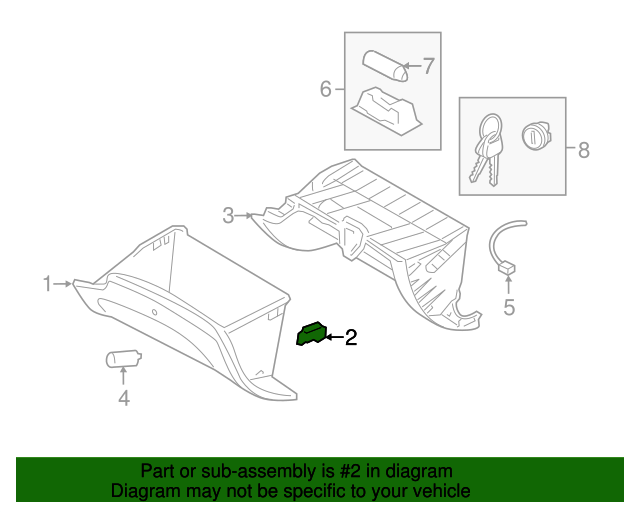 20112014 Hyundai Glove Box Assembly Stopper 845171D000HZ OEM Parts