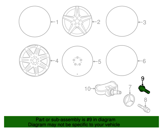 0004001000 Tire Pressure Monitoring System (TPMS) Sensor Valve