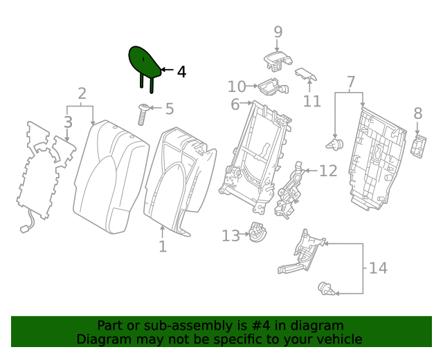 TOYOTA Genuine 79024-0E010-B0 Seat Back Cover Sub-Assembly TOYOTA Genuine 79024-0E010-B0 Seat Back Cover Sub-Assembly