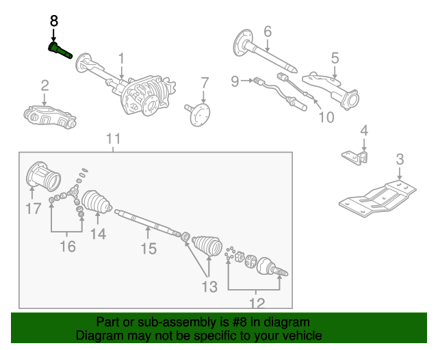19882020 GM Front Drive Axle Clutch Shaft 19121908 GM
