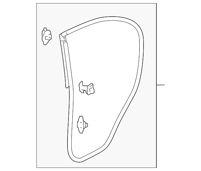 20062011 Honda Civic Weatherstrip, L Rear Door 72850SNEA01 Honda