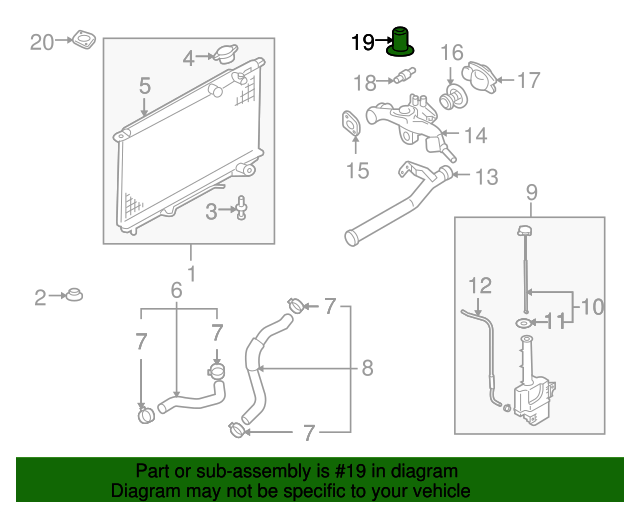 20022006 Kia Engine Coolant Outlet Flange 2561139000 QuirkParts