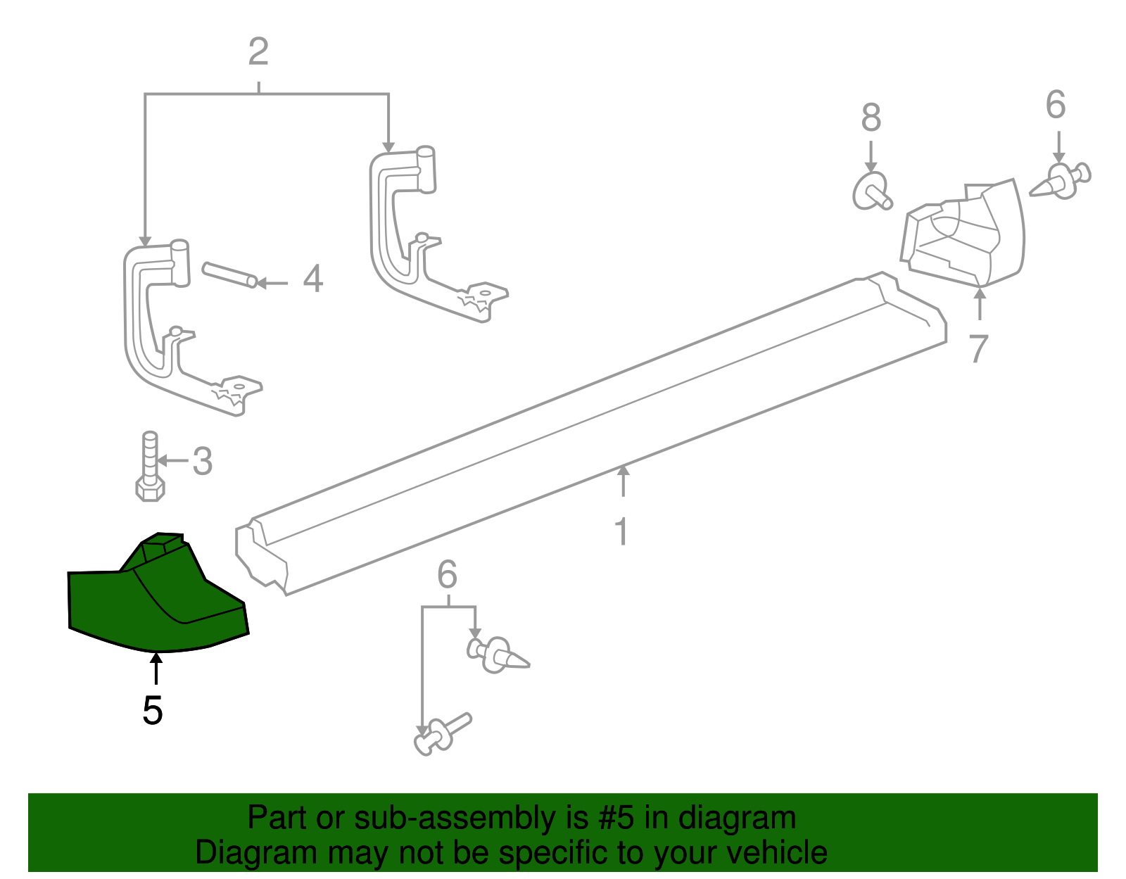 Extension Assembly, Asst Step Front - Cadillac (89044569)