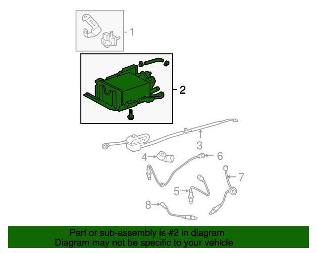 20062012 Toyota RAV4 Vapor Canister 777400R010 Toyota Parts Center