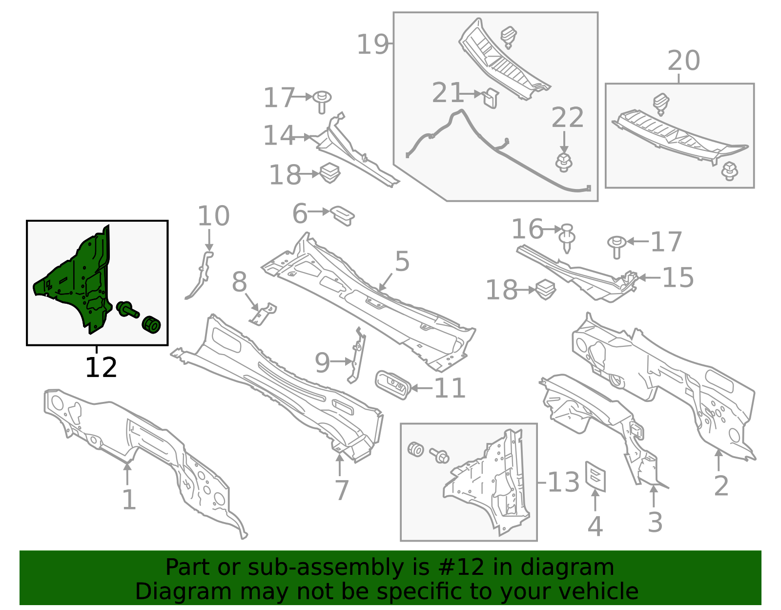 Cowl Side Panel - Ford (HC3Z-2502038-D)