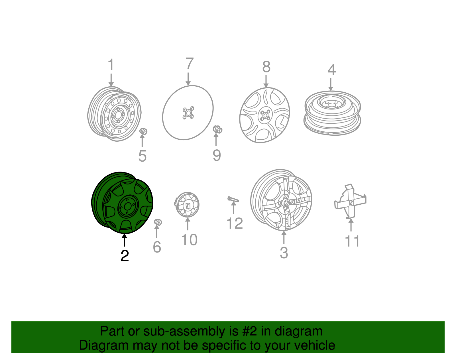 Wheel, Alloy - GM (09593543)