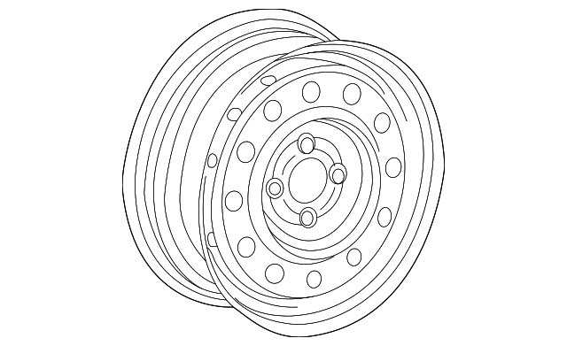 Wheel Assembly, 14X5.5 - GM (09593548)