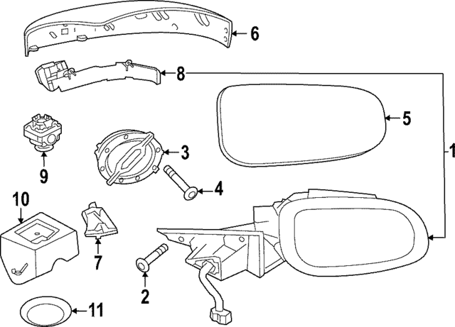 Genuine OEM Mirror Assembly Part# T4A44280 Fits 2021-2023 Jaguar F  