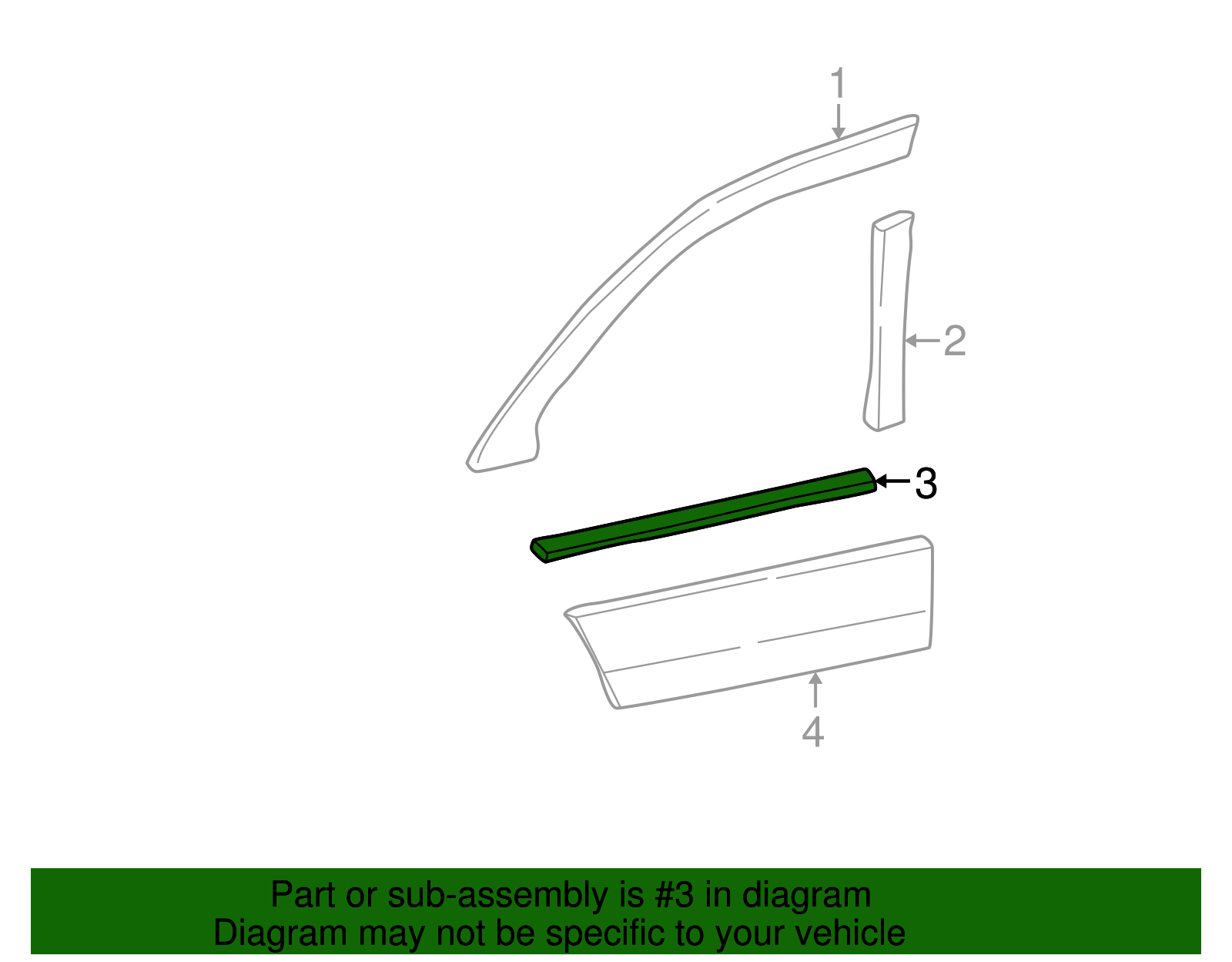 Belt Weather-Strip - Ford (YW1Z-5421452-AB)