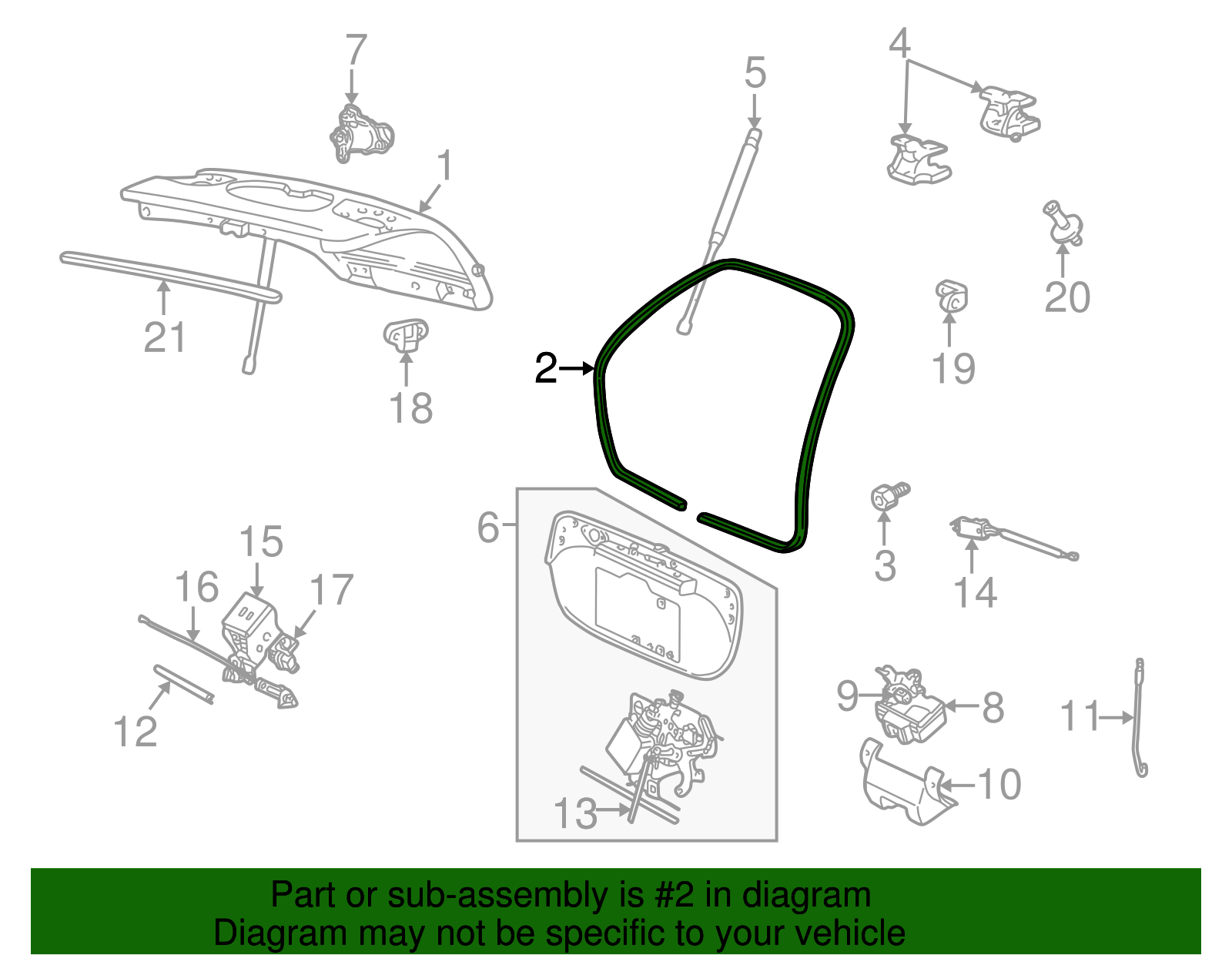 Weatherstrip - Ford (YF1Z-74404A06-AB)