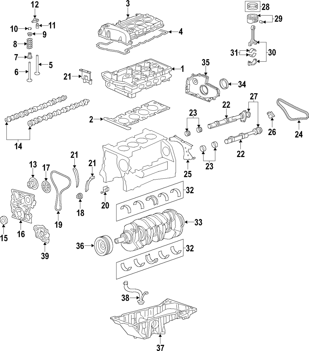 Rear Crankshaft Oil Seal Housing - GM (12579713)