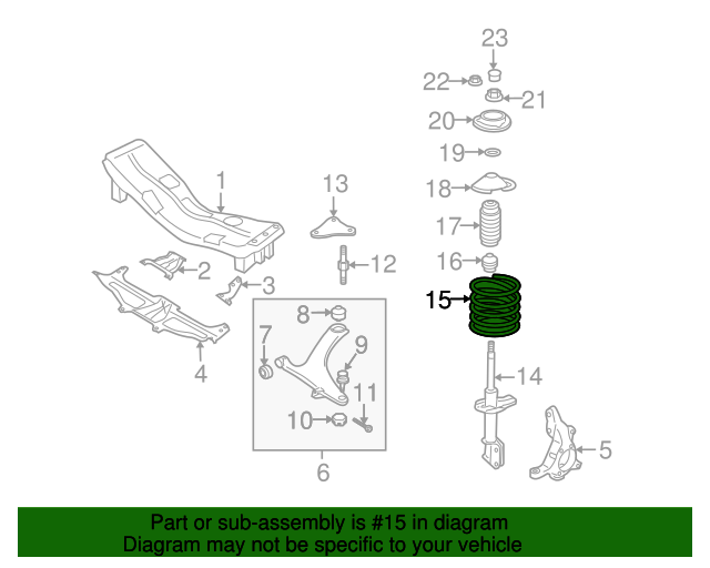 20072009 Subaru Legacy Coil Spring 20330AG14A Subaru Parts Store