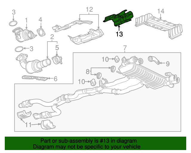 23444746 GM Exhaust Intermediate Underbody Heat Shield GM Parts Store