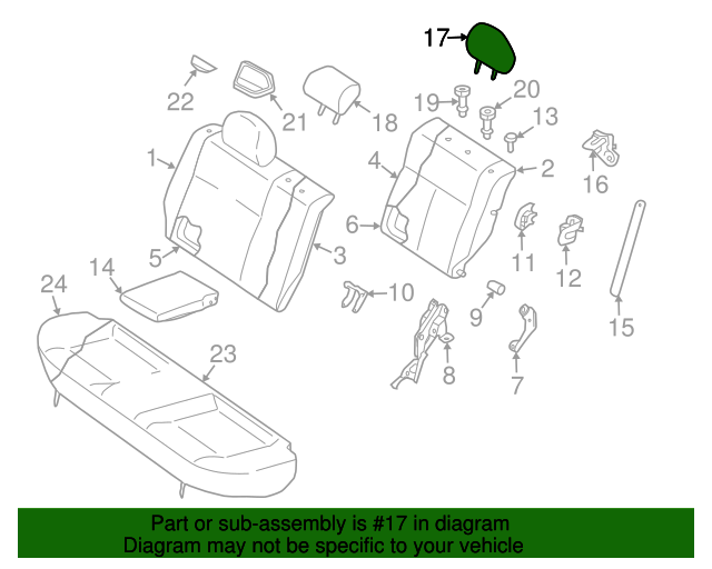 20062008 Subaru Forester Headrest 64261SA660ND QuirkParts