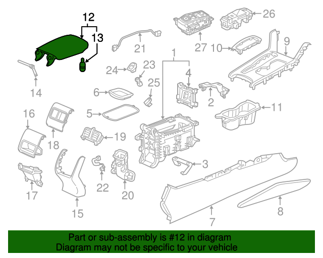 20182022 Honda Accord Armrest 83450TVAA31ZA OEM Parts Online