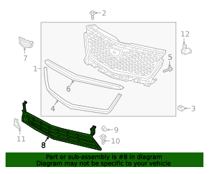 84666649 - Front Lower Grille 2020-2025 Cadillac XT6 | Gateway Buick ...