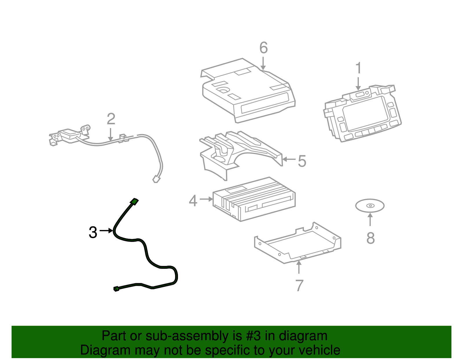 GPS Navigation System Antenna Cable - Toyota (86101-48530)