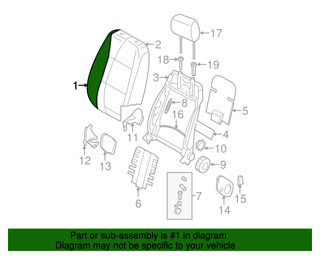 Seat Back Cover 3C0-881-806-CK-SXW