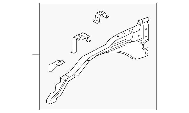 Driver Side Front Engine Compartment Outer Rail - Buick (90799936)