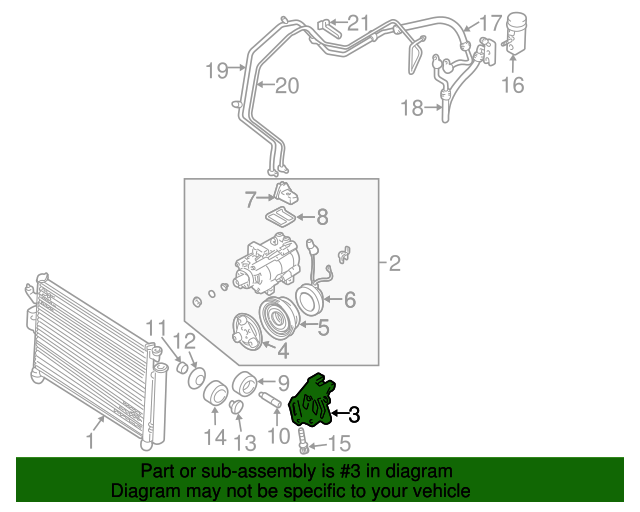 Genuine Hyundai 97703-3L270 Compressor Mounting Bracket Genuine Hyundai 97703-3L270 Compressor Mounting Bracket