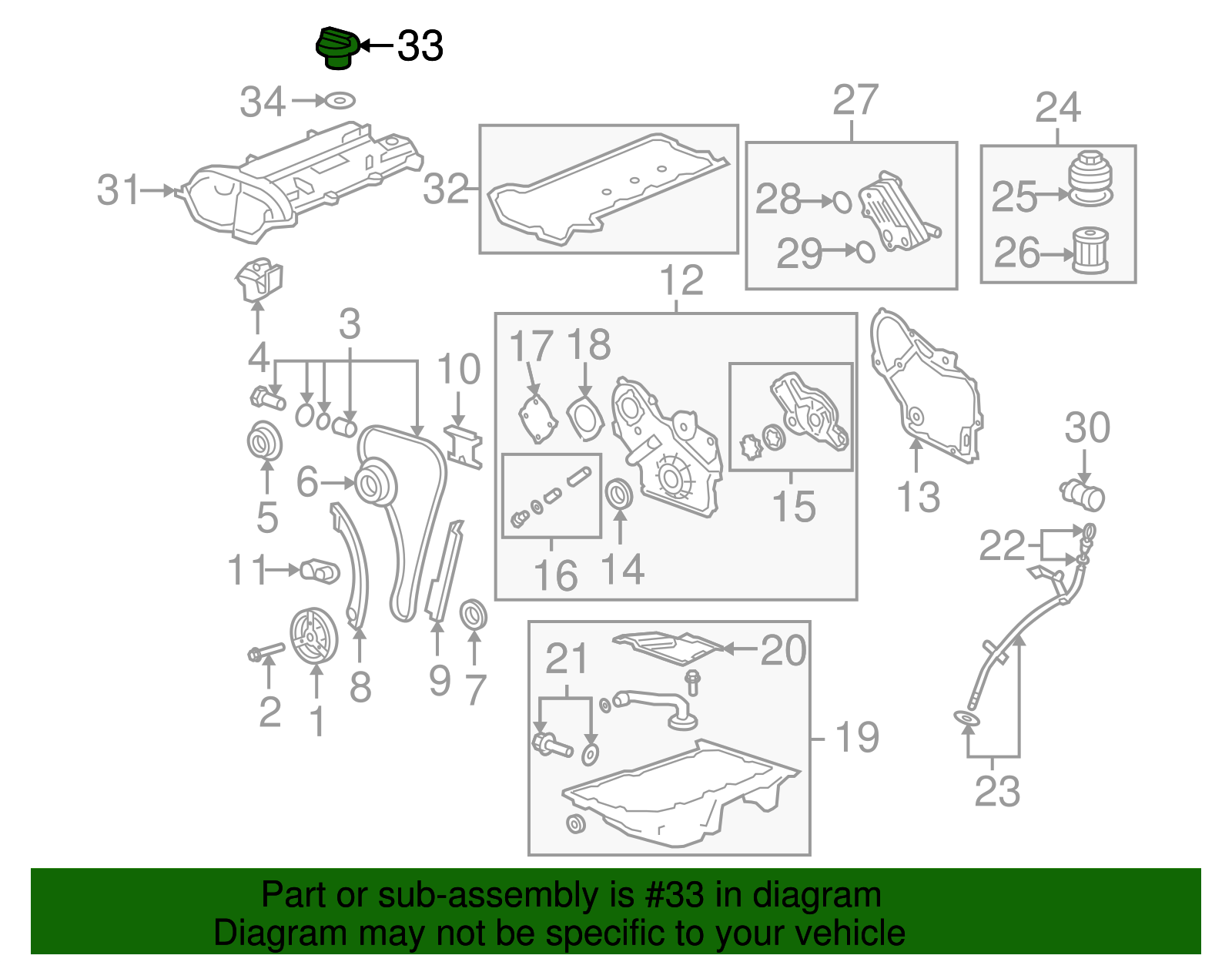 Engine Oil Filler Cap - GM (12583570)