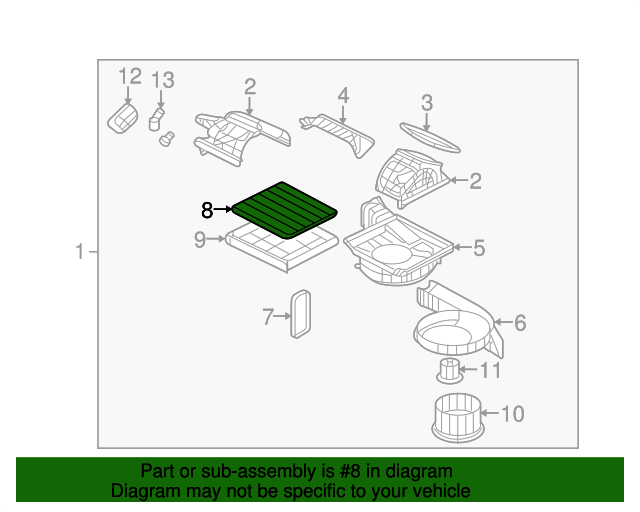 2GF79AQ000 Cabin Air Filter 20082010 Kia Optima Kia.Parts Store