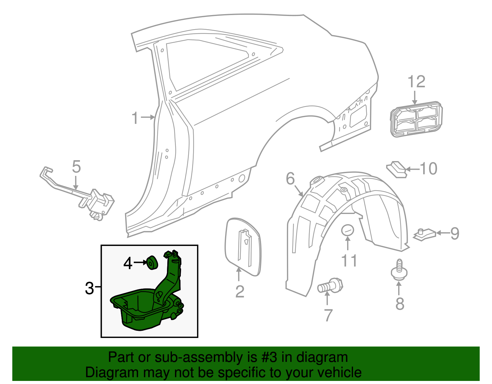 Fuel Tank Filler Pipe Housing - Cadillac (84148442)