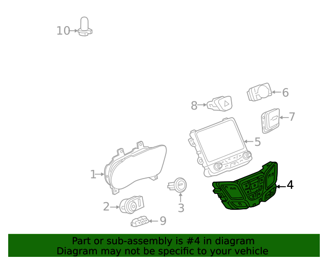 20162020 Buick Envision Jet Black Heating and Air Conditioning Control
