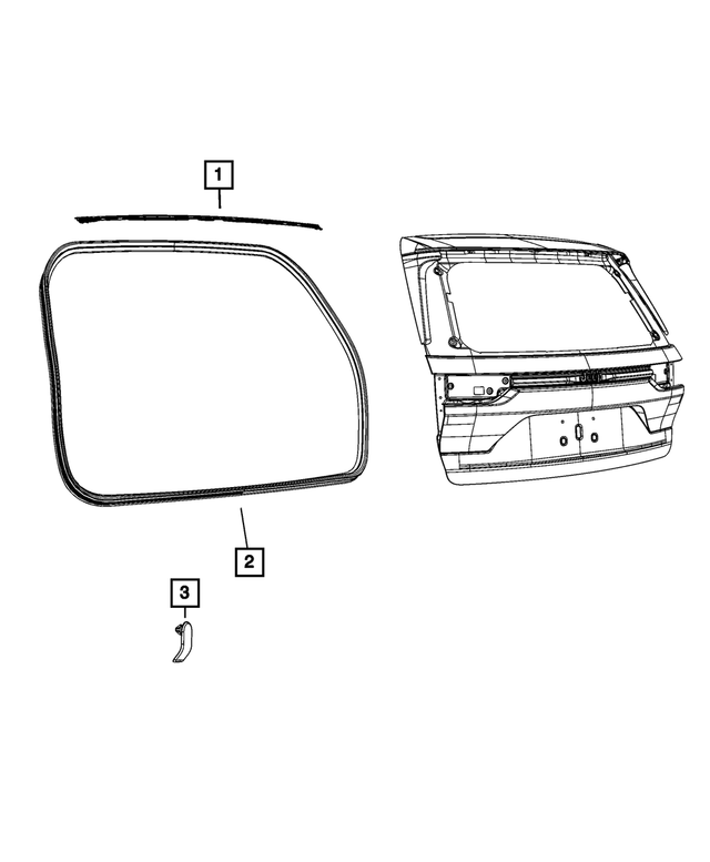 20212022 Jeep LiftGate Seal 68458358AE My Mopar Parts