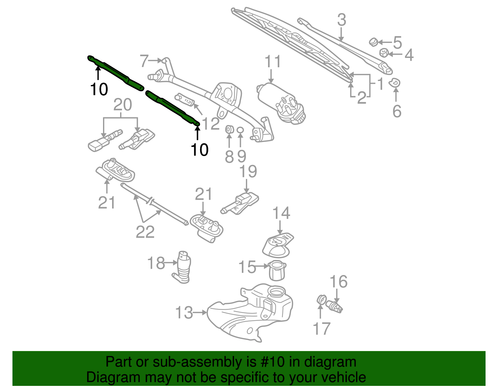 Wiper Transmission - Volkswagen (8D1-955-326-B)