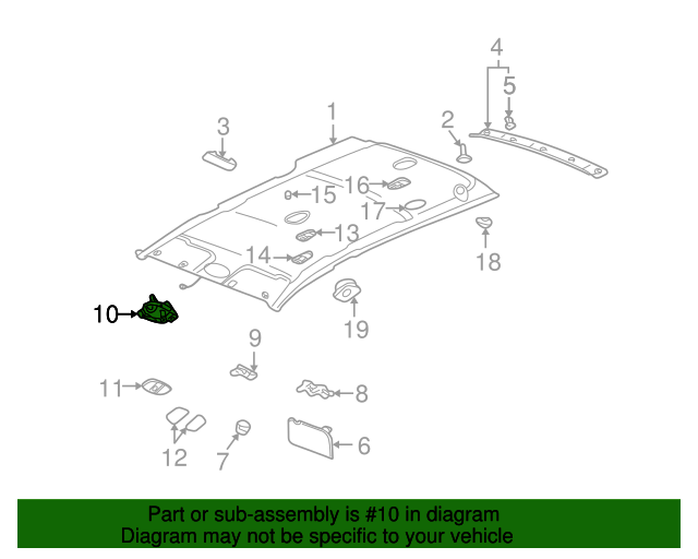 2002-2003 Saturn Vue Map Lamp 15220603 | QuirkParts