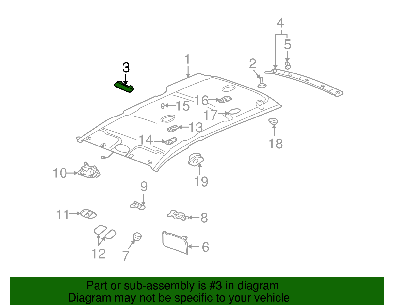 Quarter Trim Retainer Strip - GM (20566076)