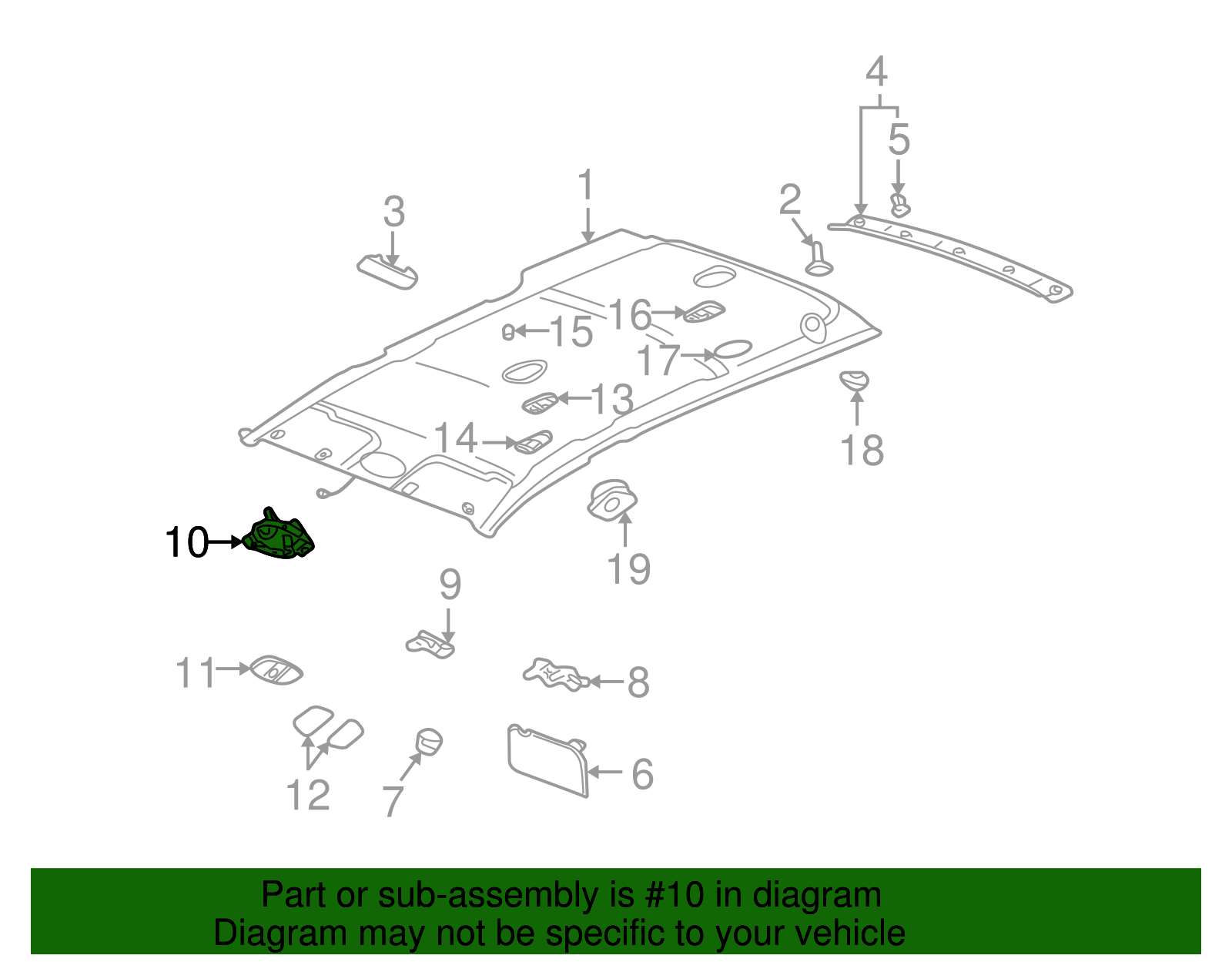 Dome and Reading Lamp Terminal Ground Plate - GM (19256999)