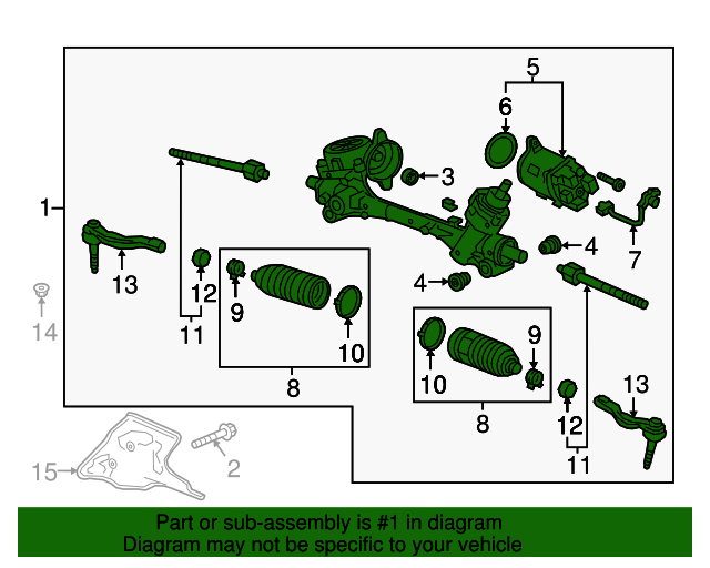 2018 Buick Regal TourX Electric Belt Drive Rack and Pinion Steering