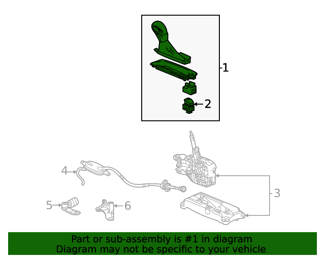 Genuine OEM GM Part - Jet Black Automatic Transmission Control 