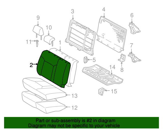 TOYOTA Genuine 71077-42191-B1 Seat Back Cover TOYOTA Genuine 71077-42191-B1 Seat Back Cover