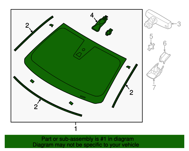 20132019 Ford OEM Windshield FG1Z5403100B Ford Parts Center