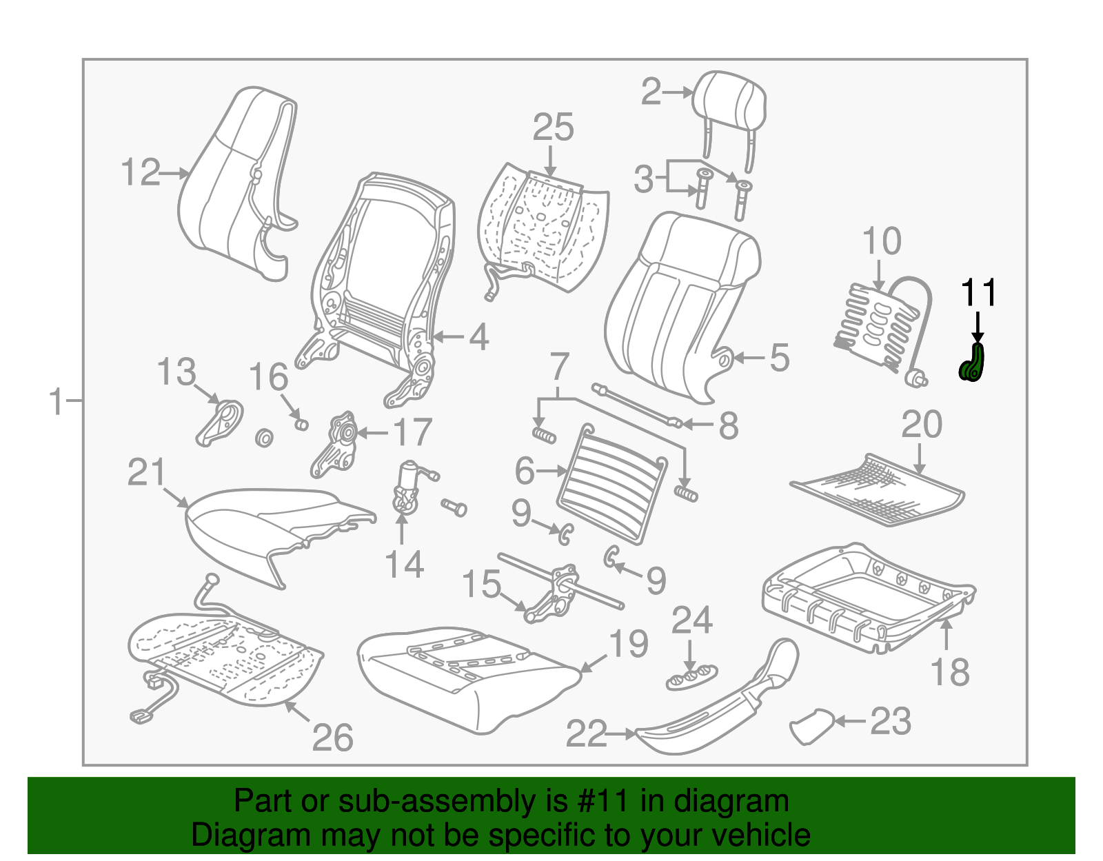 Handle, D/Seat Adjuster                      *Left Oak - GM (90595282)