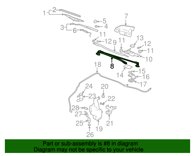 20002005 Chevrolet Windshield Wiper Linkage 12336053