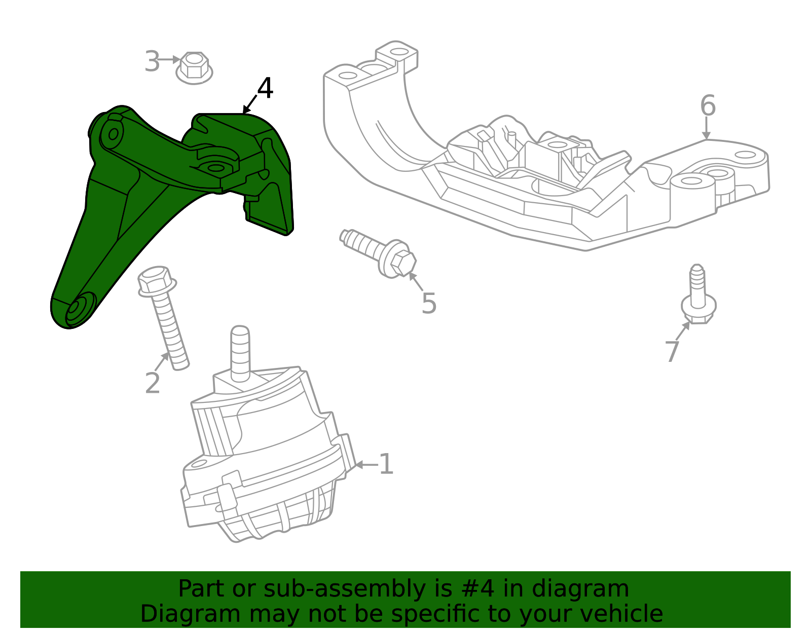 Driver Side Engine Mount Bracket - Cadillac (84146174)