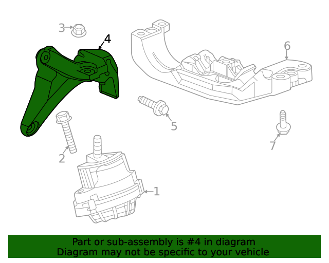 20202023 Cadillac CT5 Driver Side Engine Mount Bracket 84146174