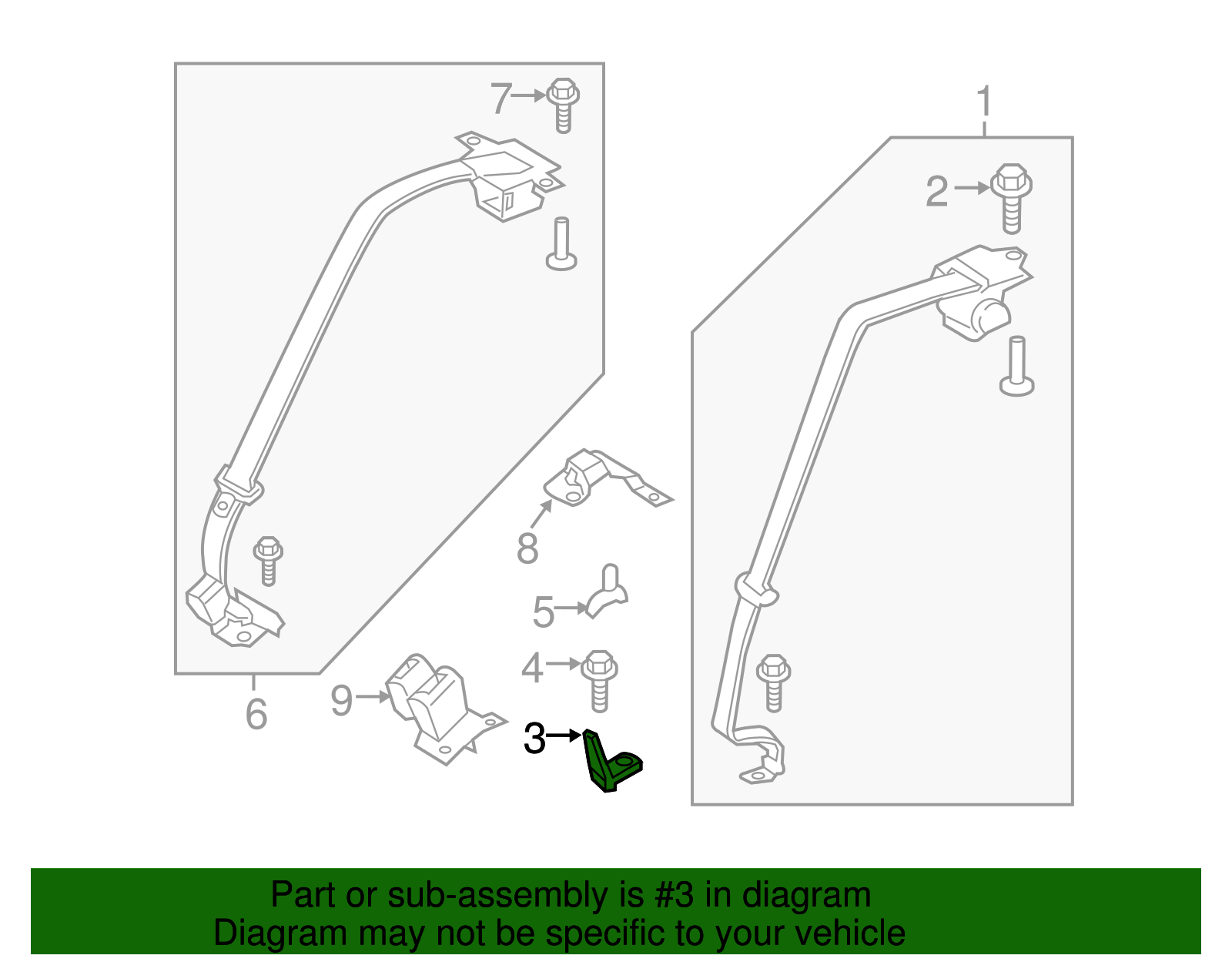 Seat Belt Guide - Ford (GD9Z-54613D10-AB)