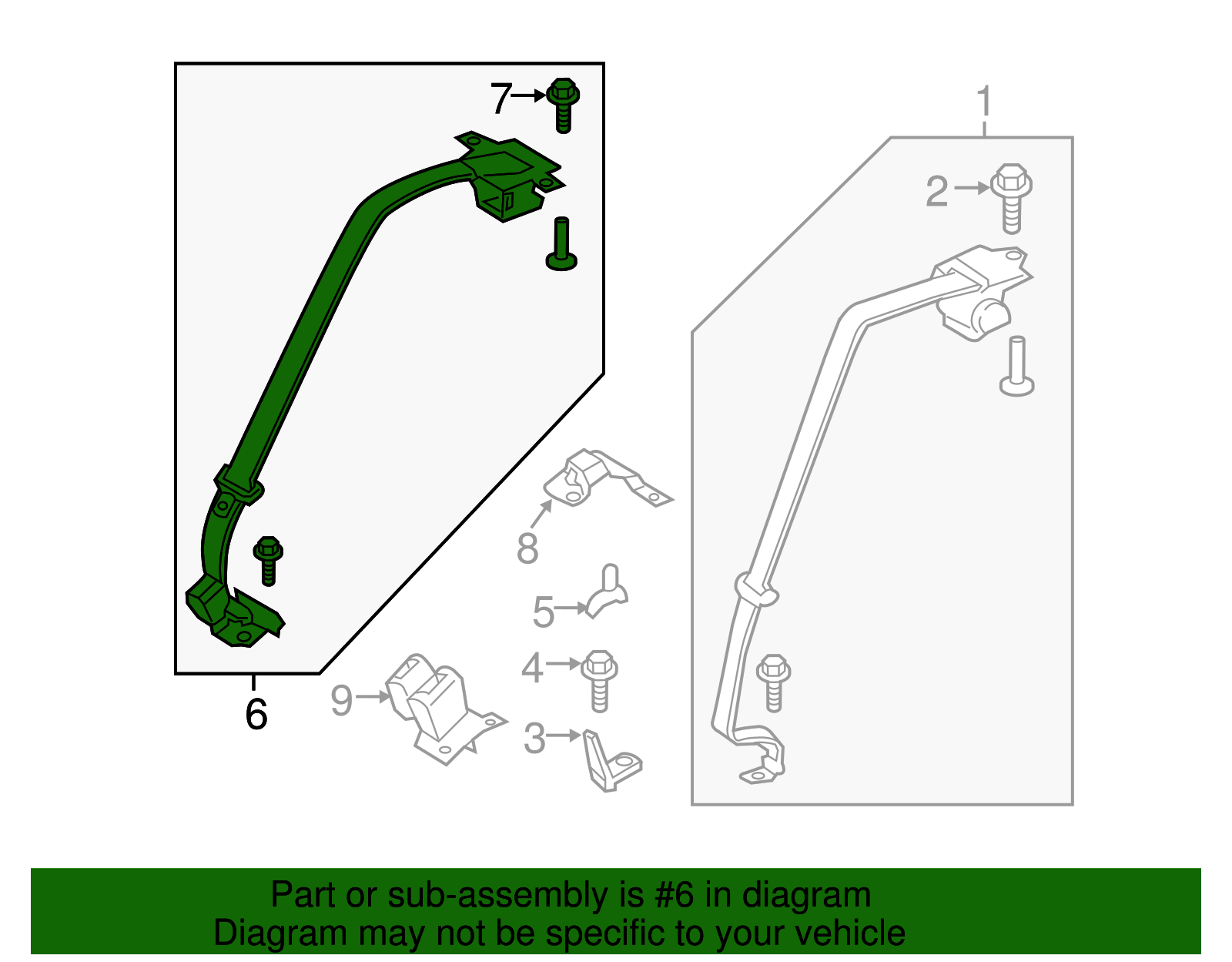 Lap & Shoulder Belt - Ford (GD9Z-54611B66-AN)