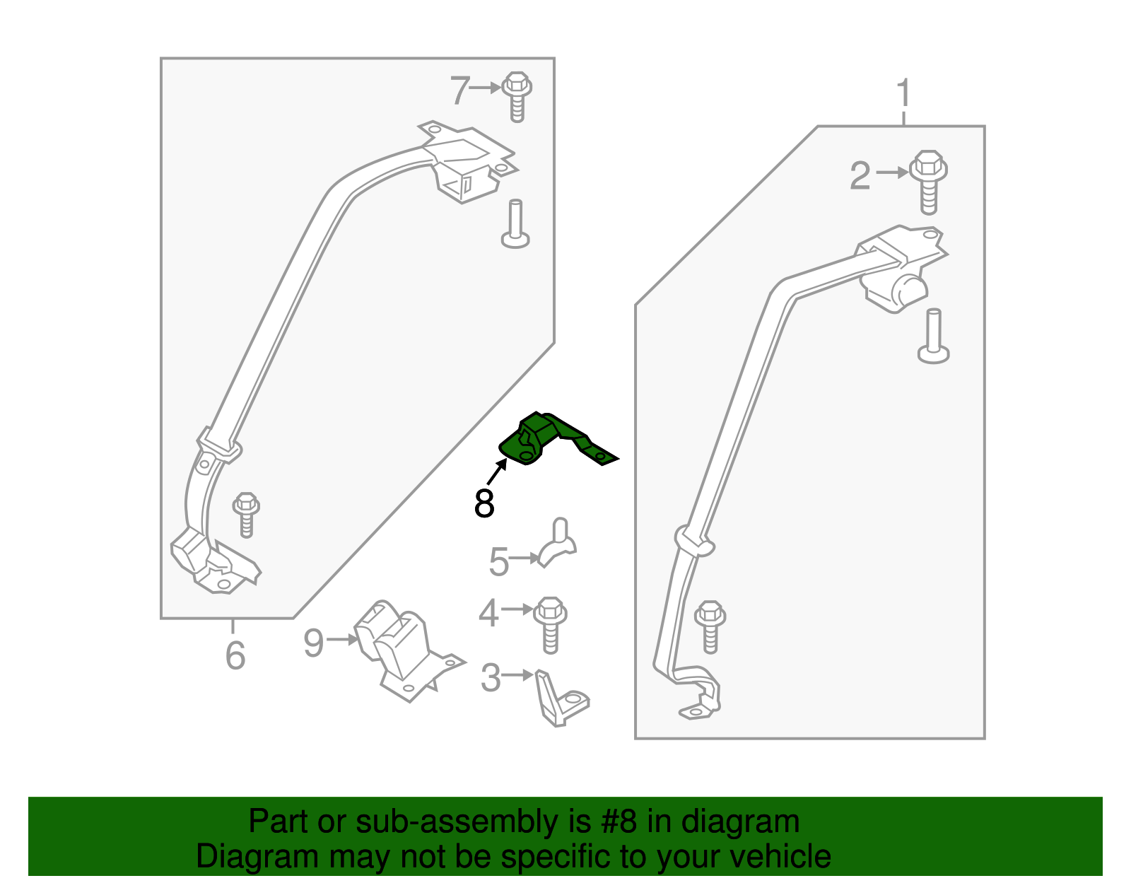 Child Seat Bracket - Ford (GD9Z-96613D74-A)